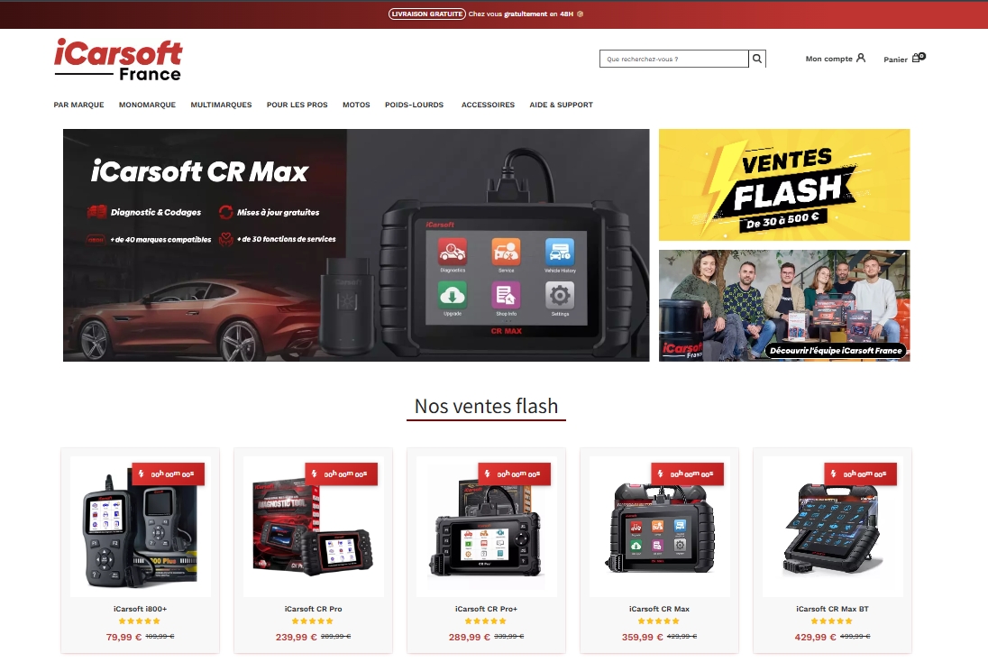 Exclusive distributor of the iCarsoft brand on the French territory