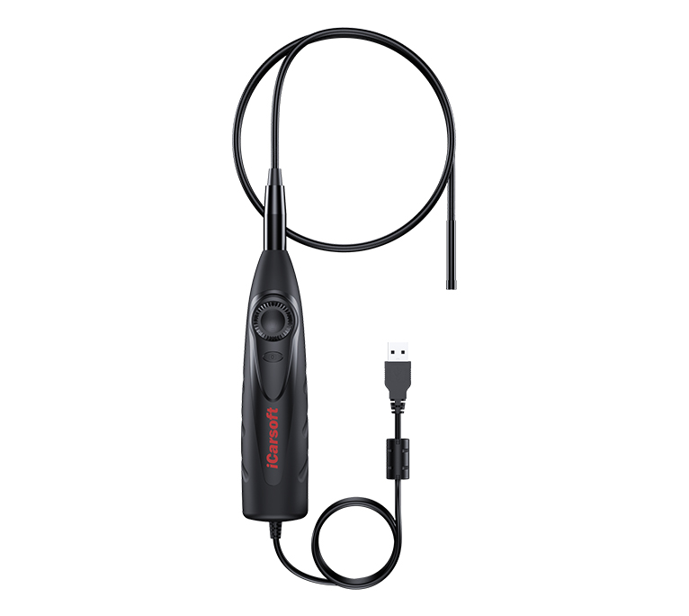 USB endoscope with flexible tube and USB cable