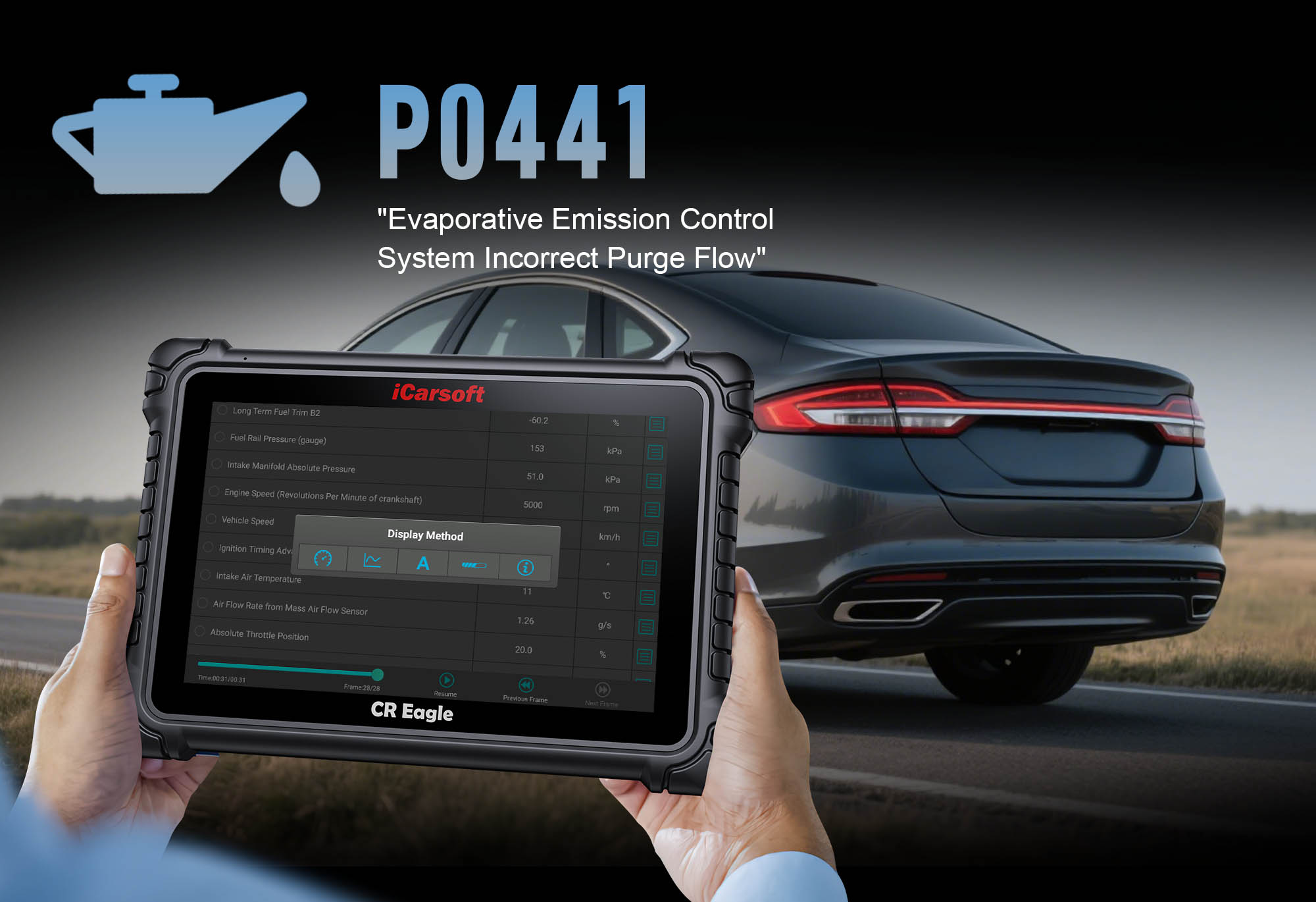 Resolve P0441 Error: Repair Evaporative Emission Control Problems Using iCarsoft CR Eagle