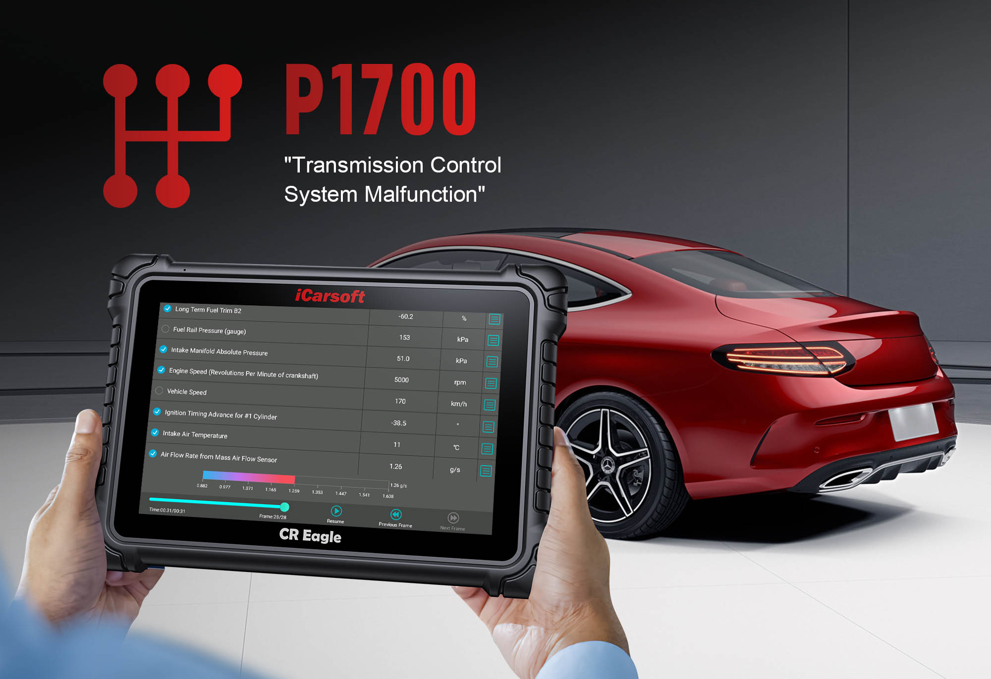 Resolve P1700 Error: Repair Gear Selector-TCM Communication Issues Using iCarsoft CR Eagle