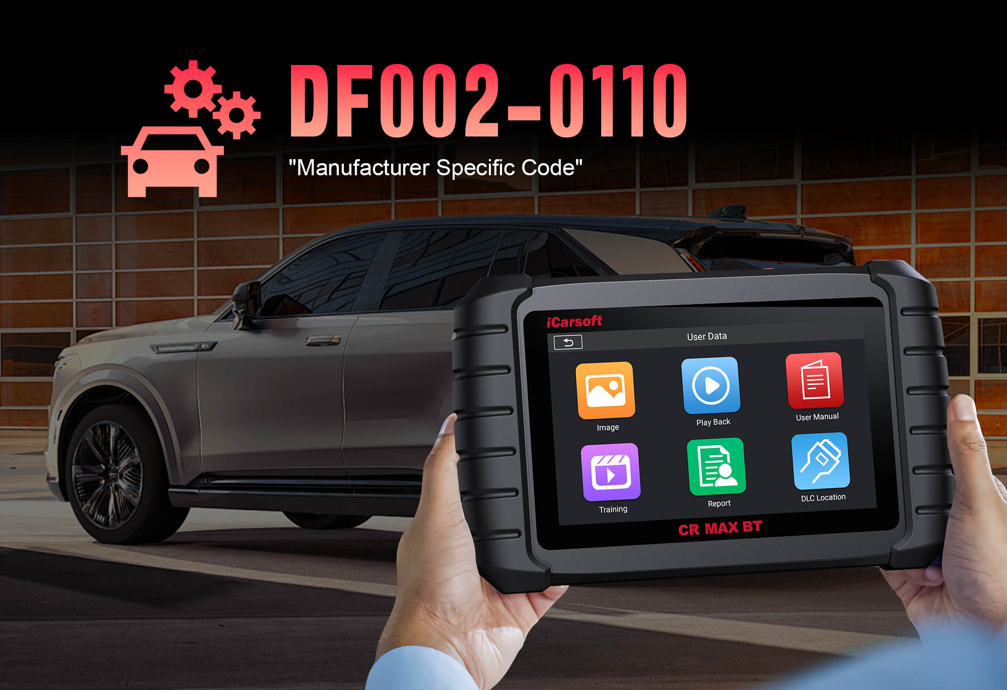 iCarsoft CR MAX BT Diagnosing DF002-0110 Intake Pressure Sensor Fault in PSA Vehicle