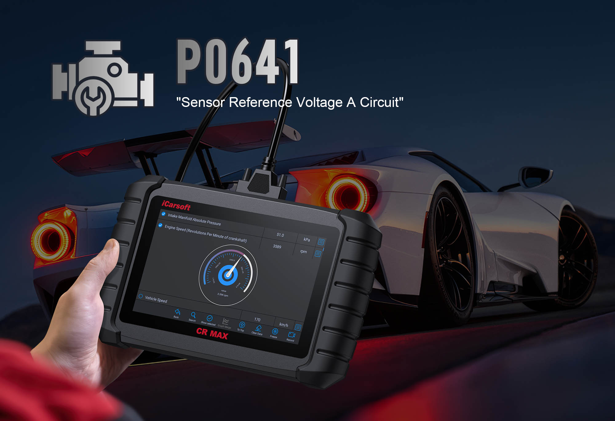 Learn to Diagnose & Clear P0641 with iCarsoft CR MAX