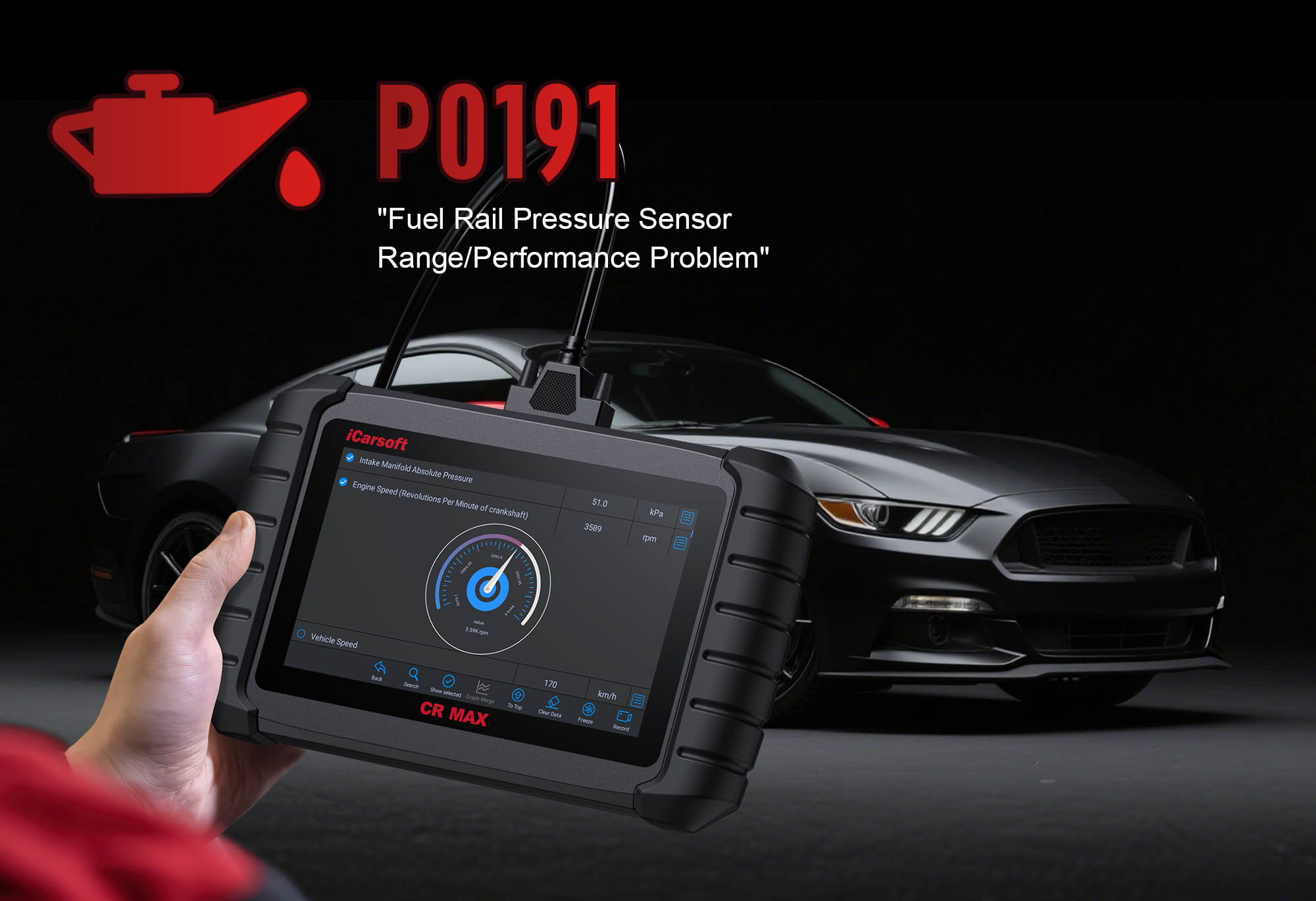 Diagnose & Clear P0191 with iCarsoft CR MAX