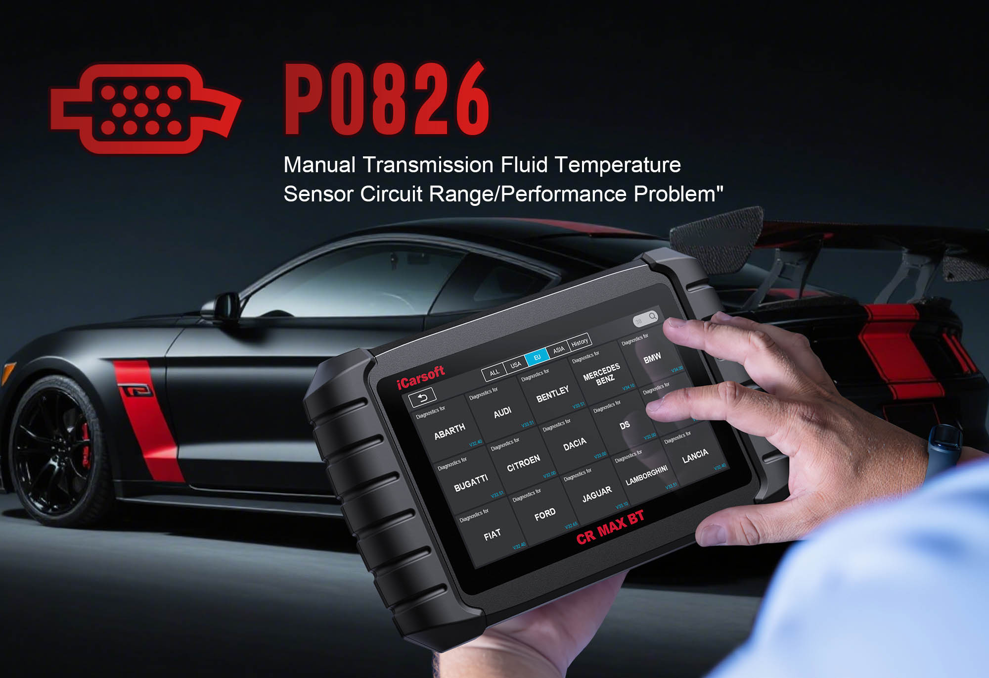 Diagnose & Clear P0826 with iCarsoft CR MAX BT