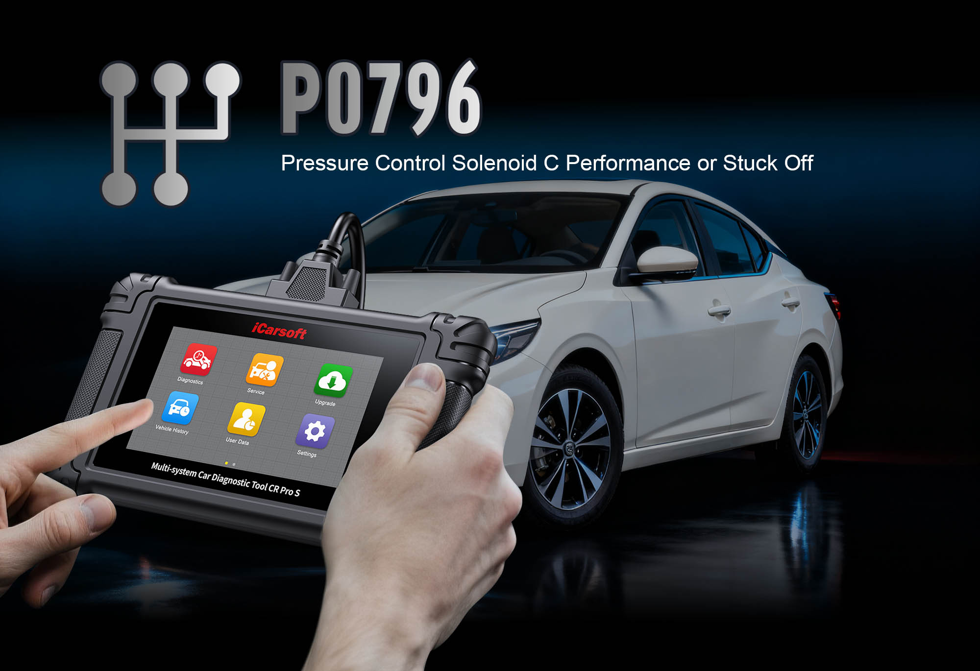 Pressure Control Solenoid C showing circuit issue for P0796 code diagnosis