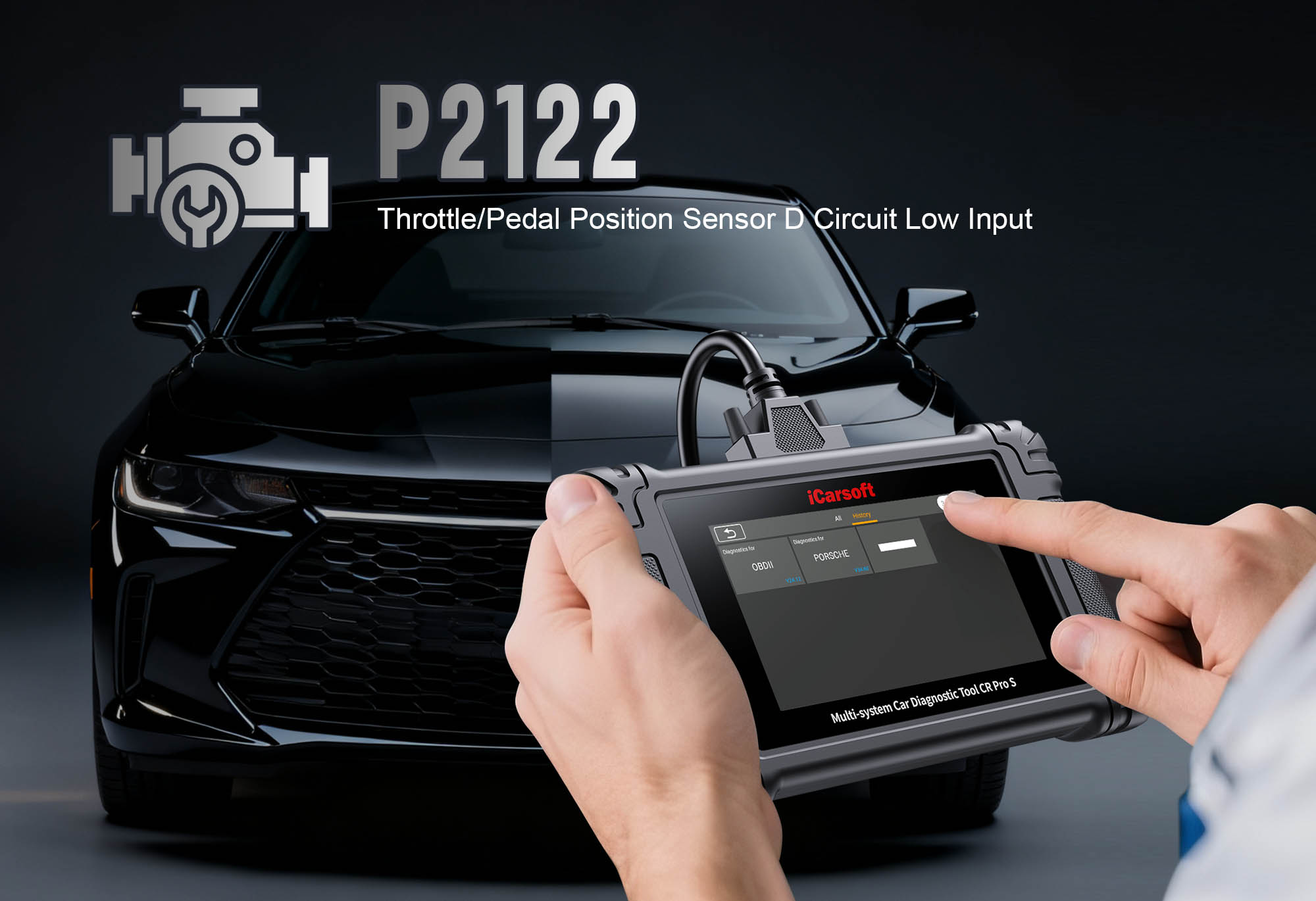 Throttle Pedal Position Sensor D showing circuit issue for P2122 code diagnosis