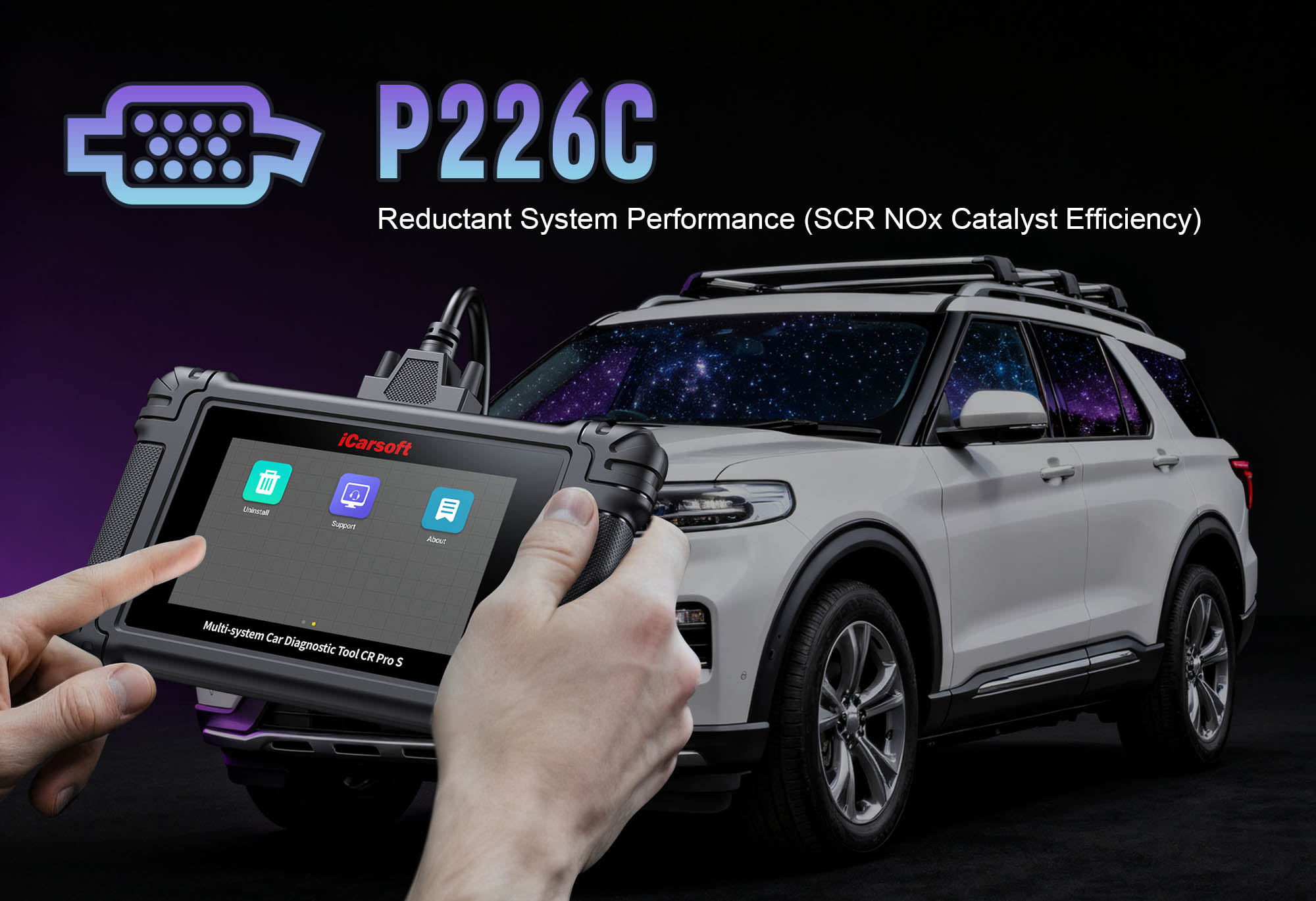 Diesel Particulate Filter (DPF) Pressure Sensor showing circuit issue for P226C code diagnosis