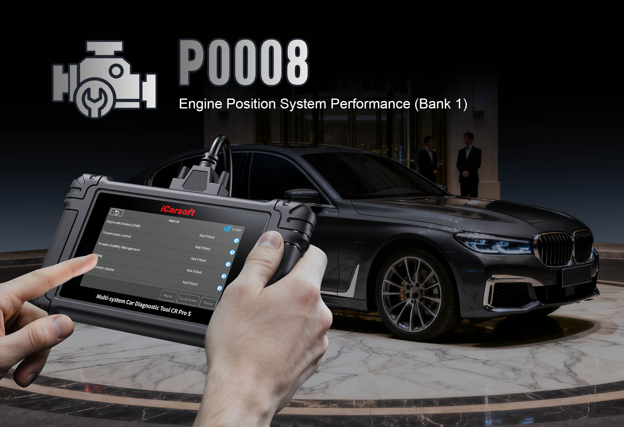 Fuel Control Circuit components (regulator, injectors) showing issue for P0008 code diagnosis