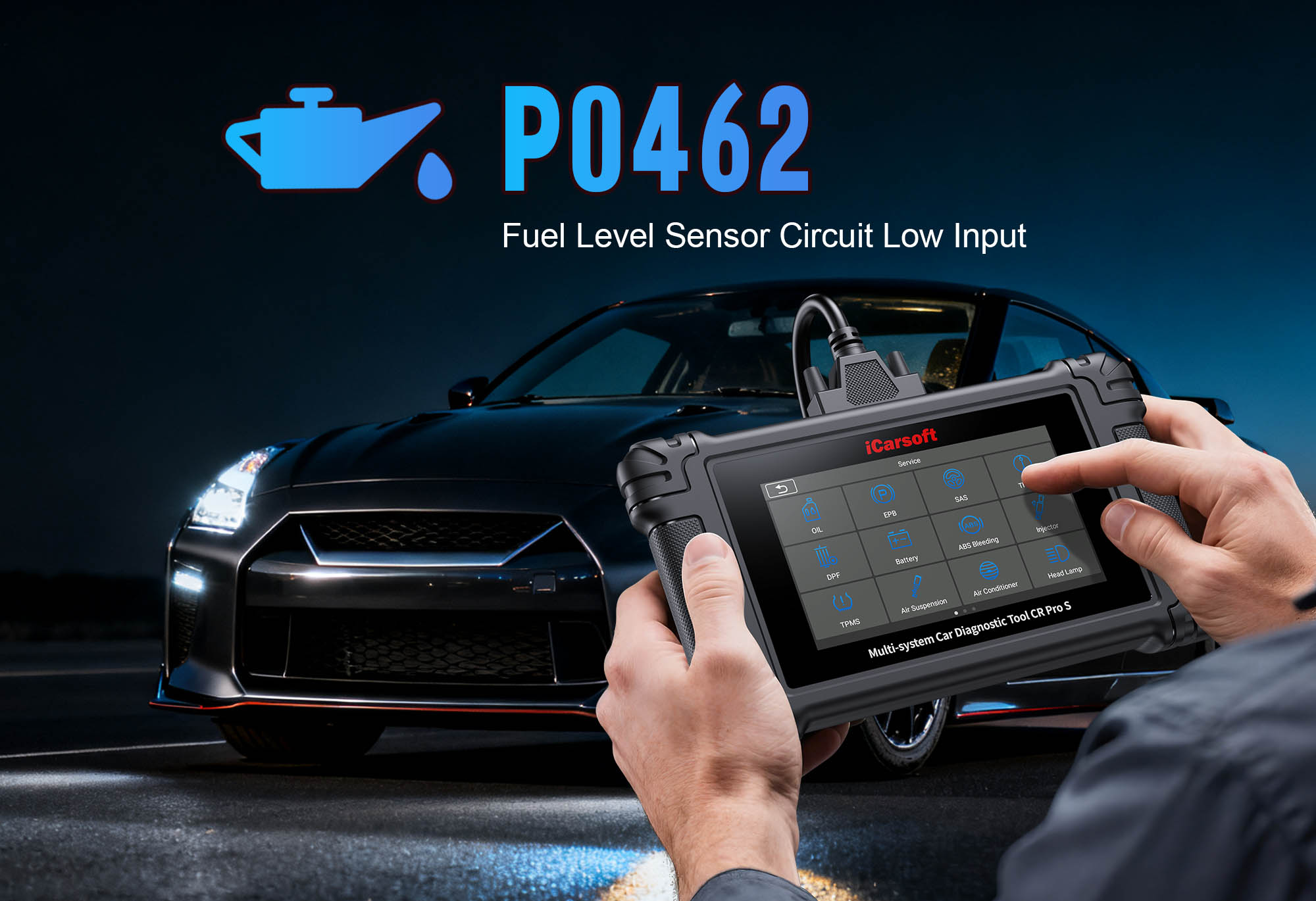 Fuel Level Sensor and wiring components for P0462 code diagnosis