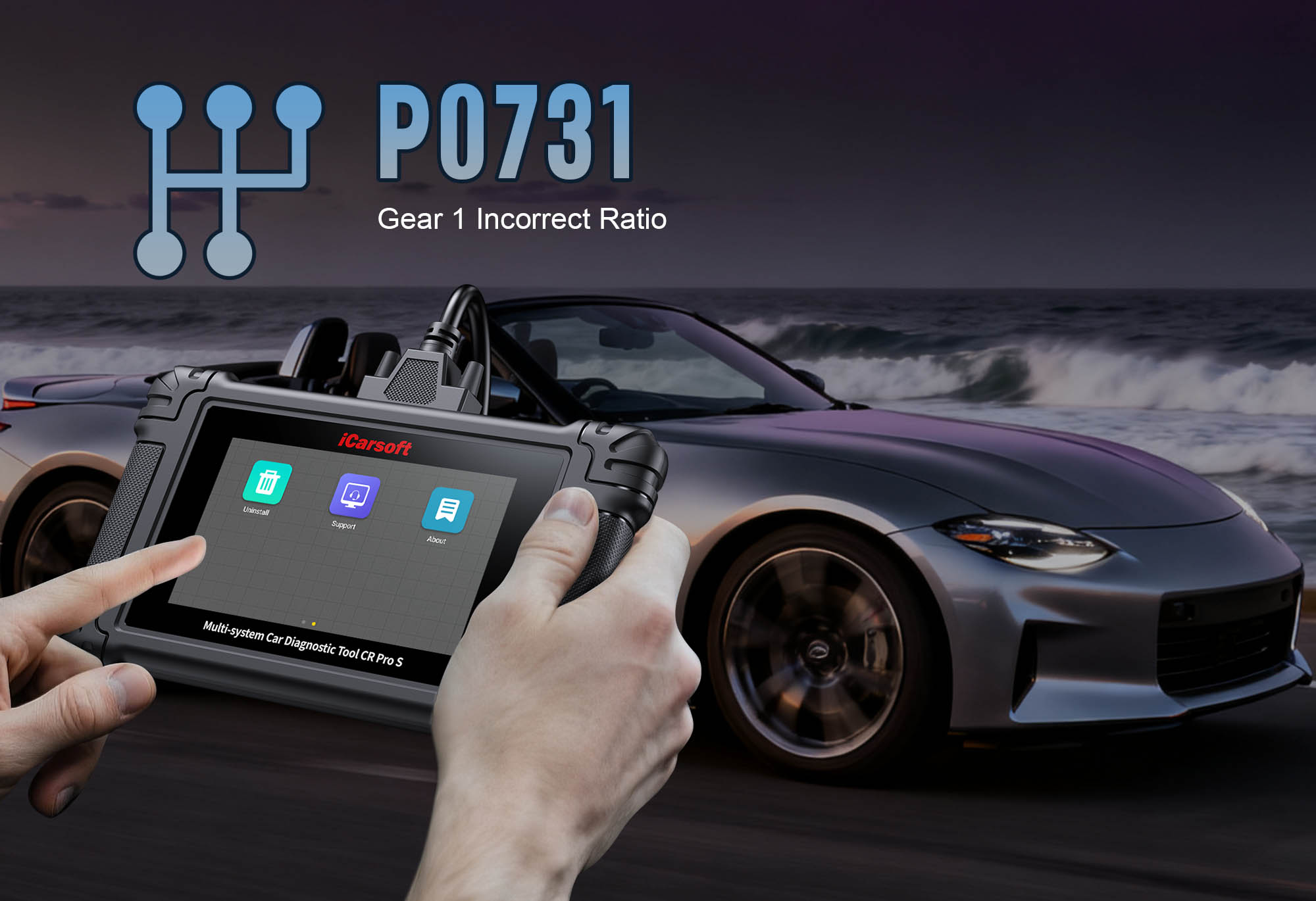 Transmission first gear components and speed sensors for P0731 code diagnosis