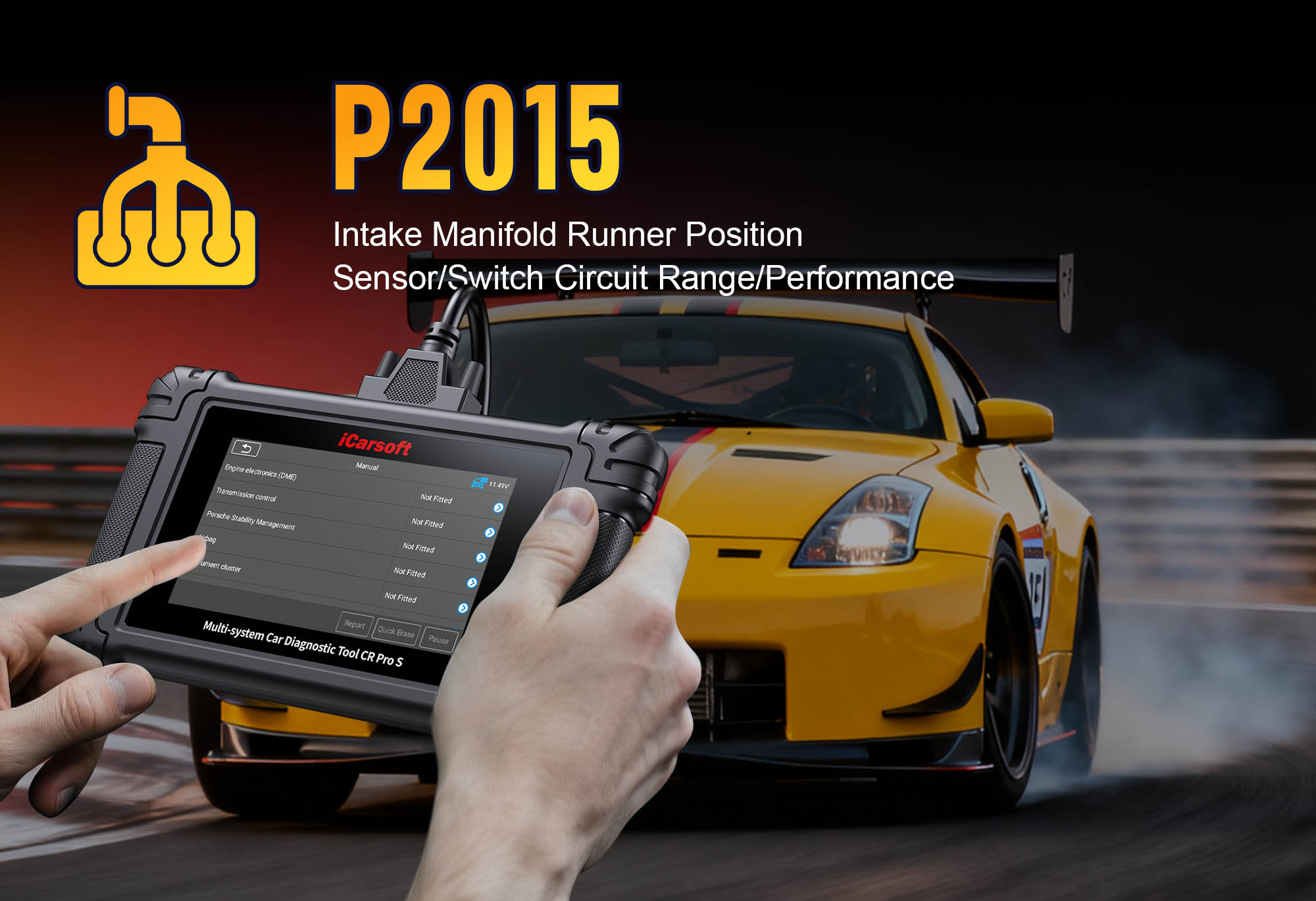 Intake Manifold Tuning Valve (IMTV) and position sensor for P2015 code diagnosis