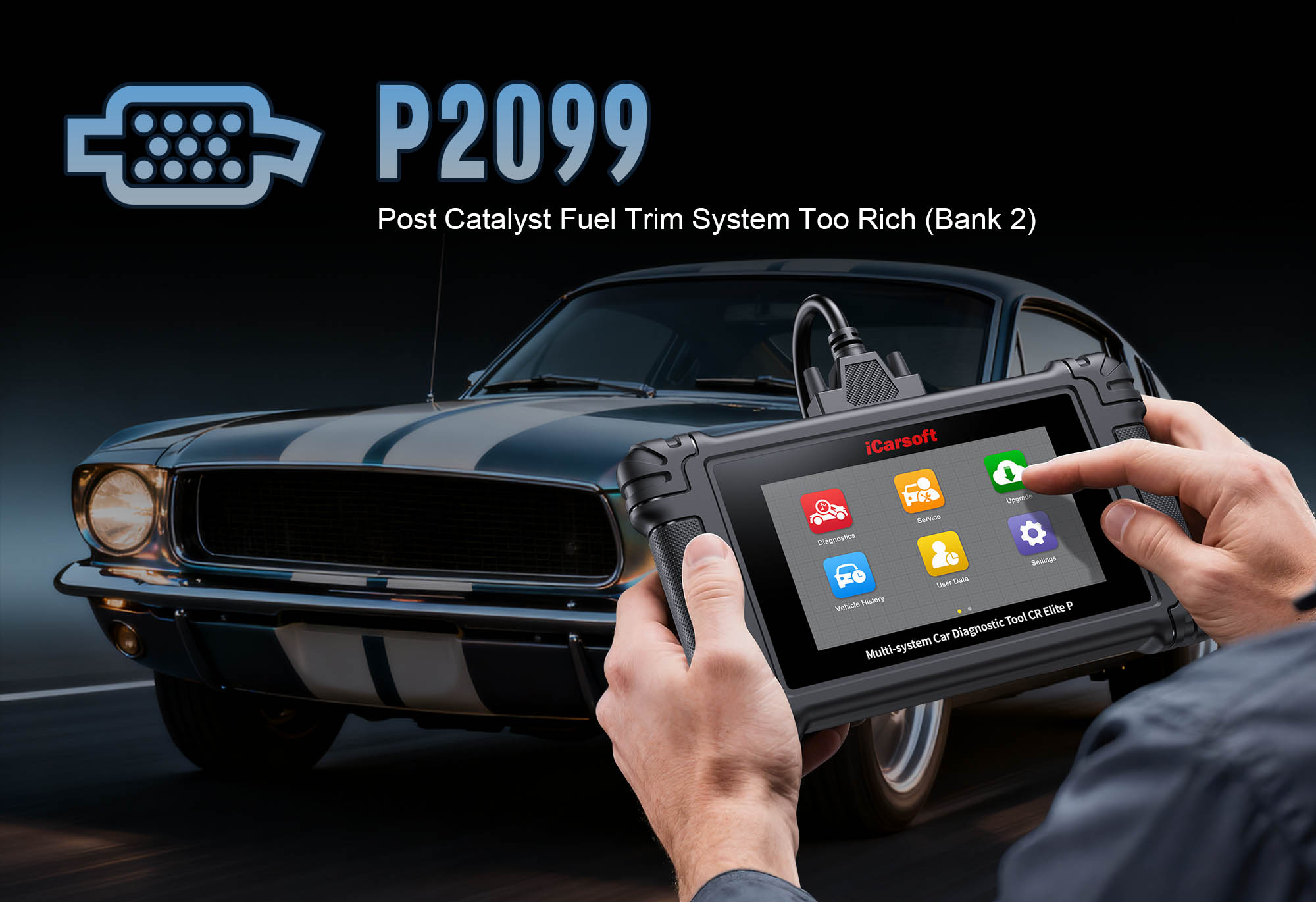 Post-Catalyst O2 Sensor and Fuel System Components for P2099 Code Diagnosis