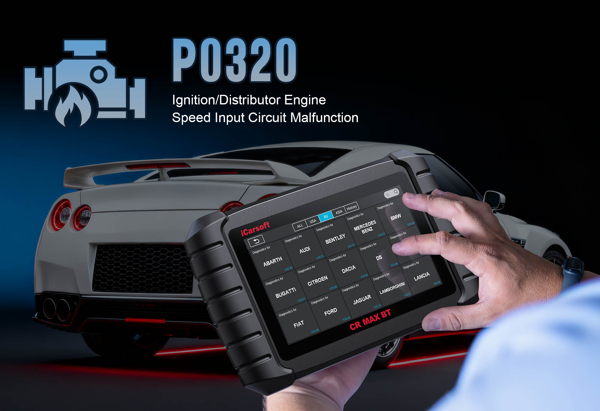 Crankshaft Position (CKP) Sensor showing P0320 engine speed input circuit malfunction