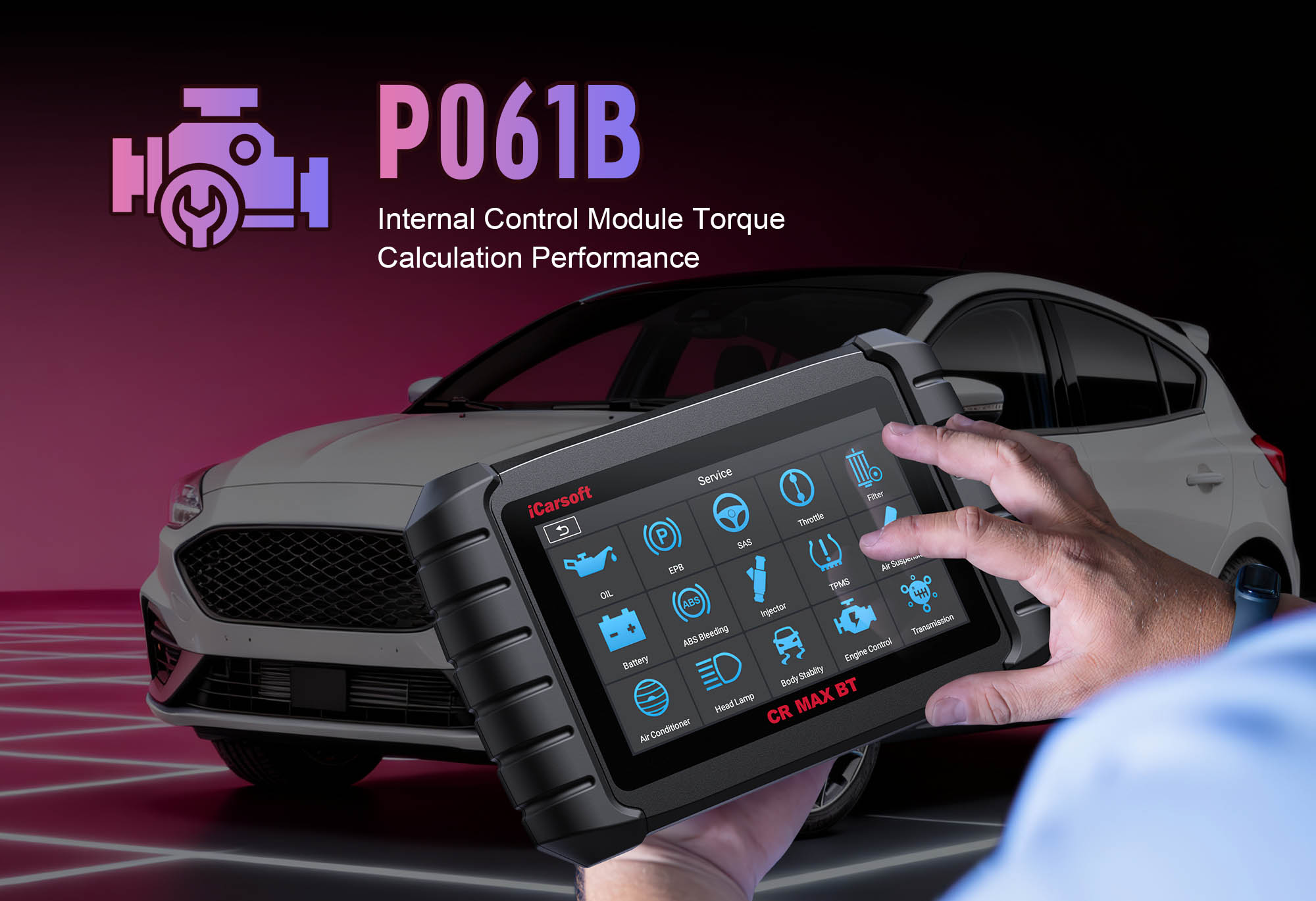 Engine Control Module (ECM) showing P061B internal torque calculation performance malfunction