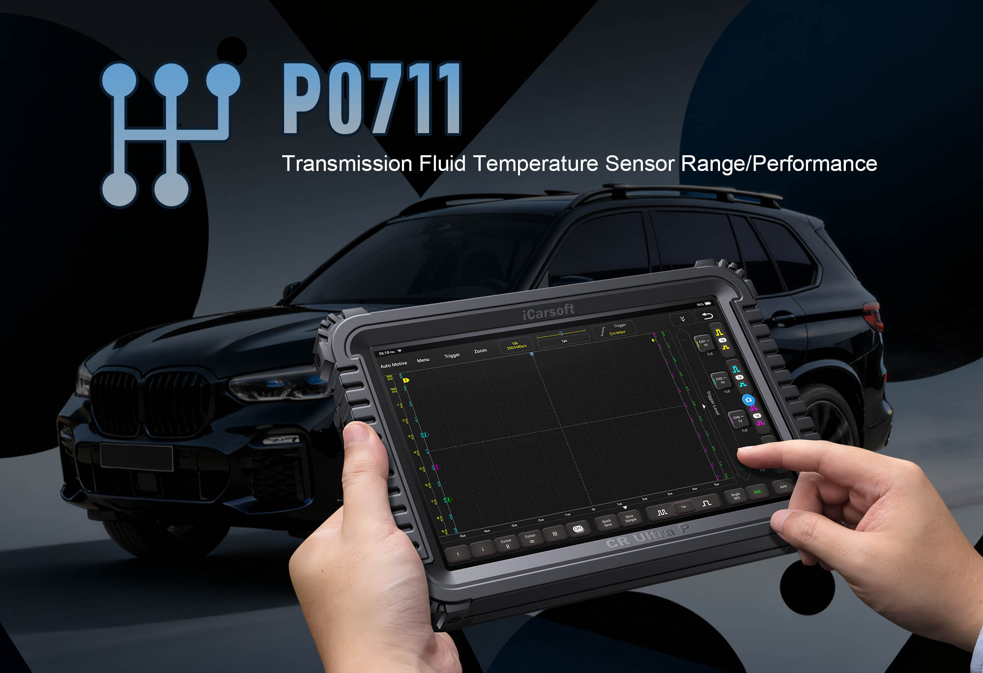 Transmission Fluid Temperature Sensor showing P0711 Circuit Range/Performance malfunction with iCarsoft CR Ultra P diagnostic