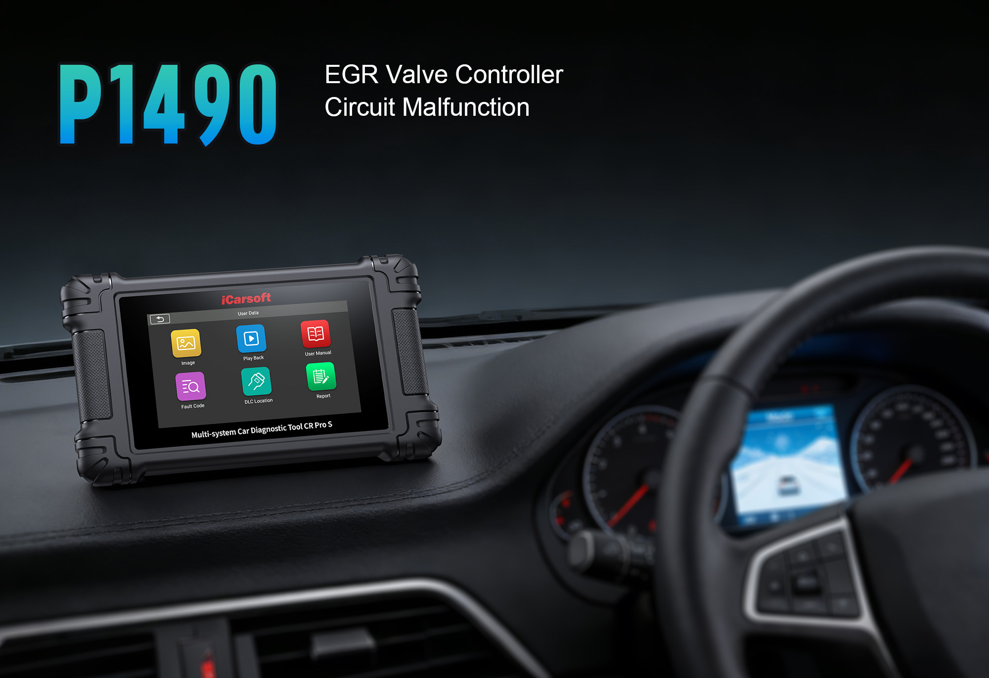 iCarsoft CR Pro S diagnosing P1490 Evaporative Emission System Canister Purge Solenoid Valve Circuit Malfunction