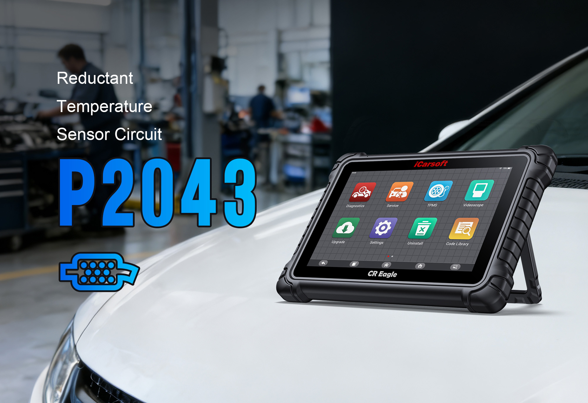 iCarsoft CR Eagle diagnosing P2043 EGR Temperature Sensor Circuit A Range/Performance