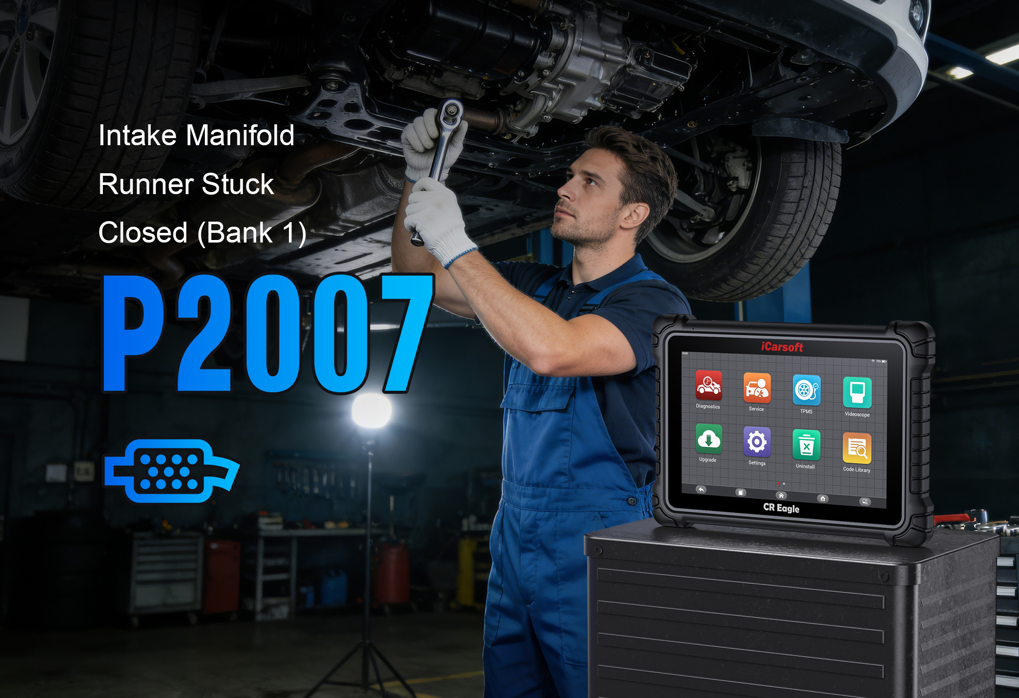 iCarsoft CR Eagle diagnosing P2007 EGR Flow Control Valve Stuck Closed