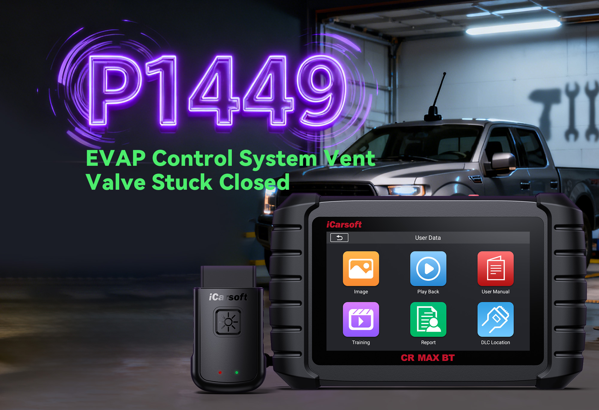 iCarsoft CR MAX BT Testing EVAP Purge Flow for P1449 Code