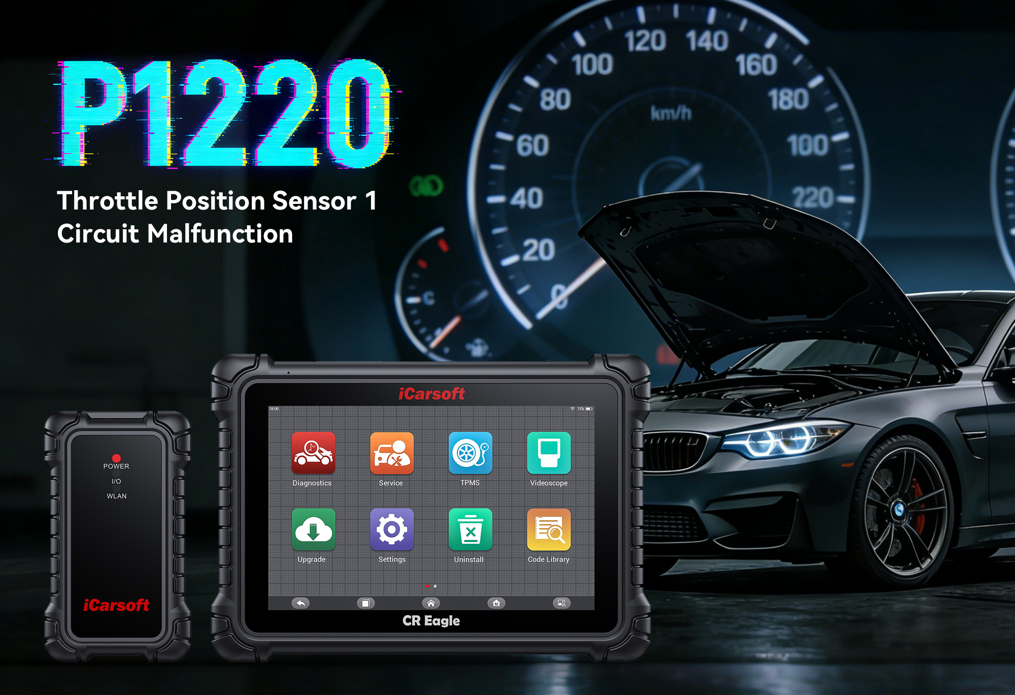 iCarsoft CR Eagle Testing TPS for P1220 Code