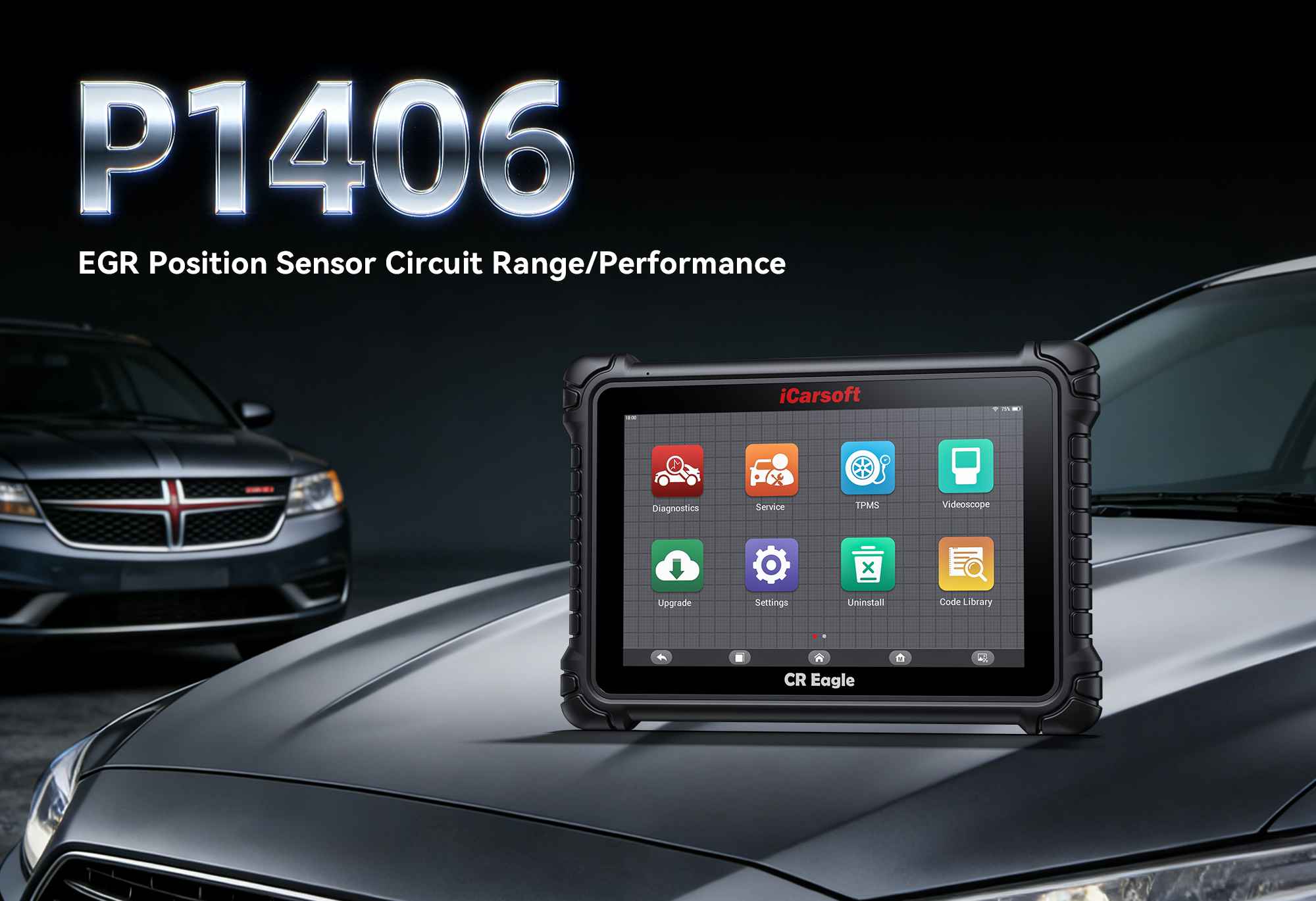 iCarsoft CR Eagle Testing EGR Pressure Sensor for P1406 Code