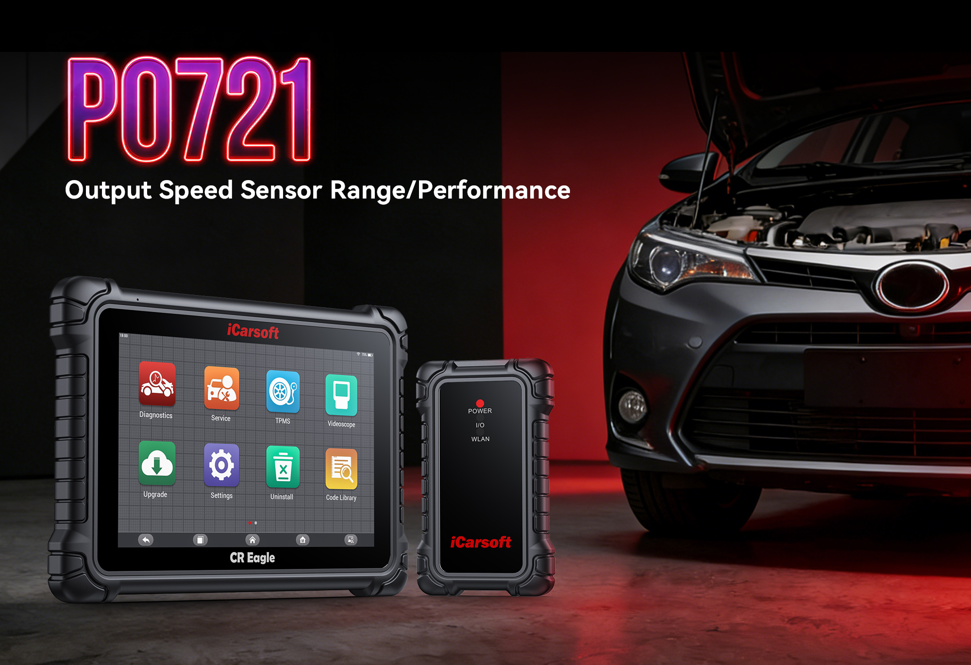 iCarsoft CR Eagle Testing Output Speed Sensor for P0721 Code