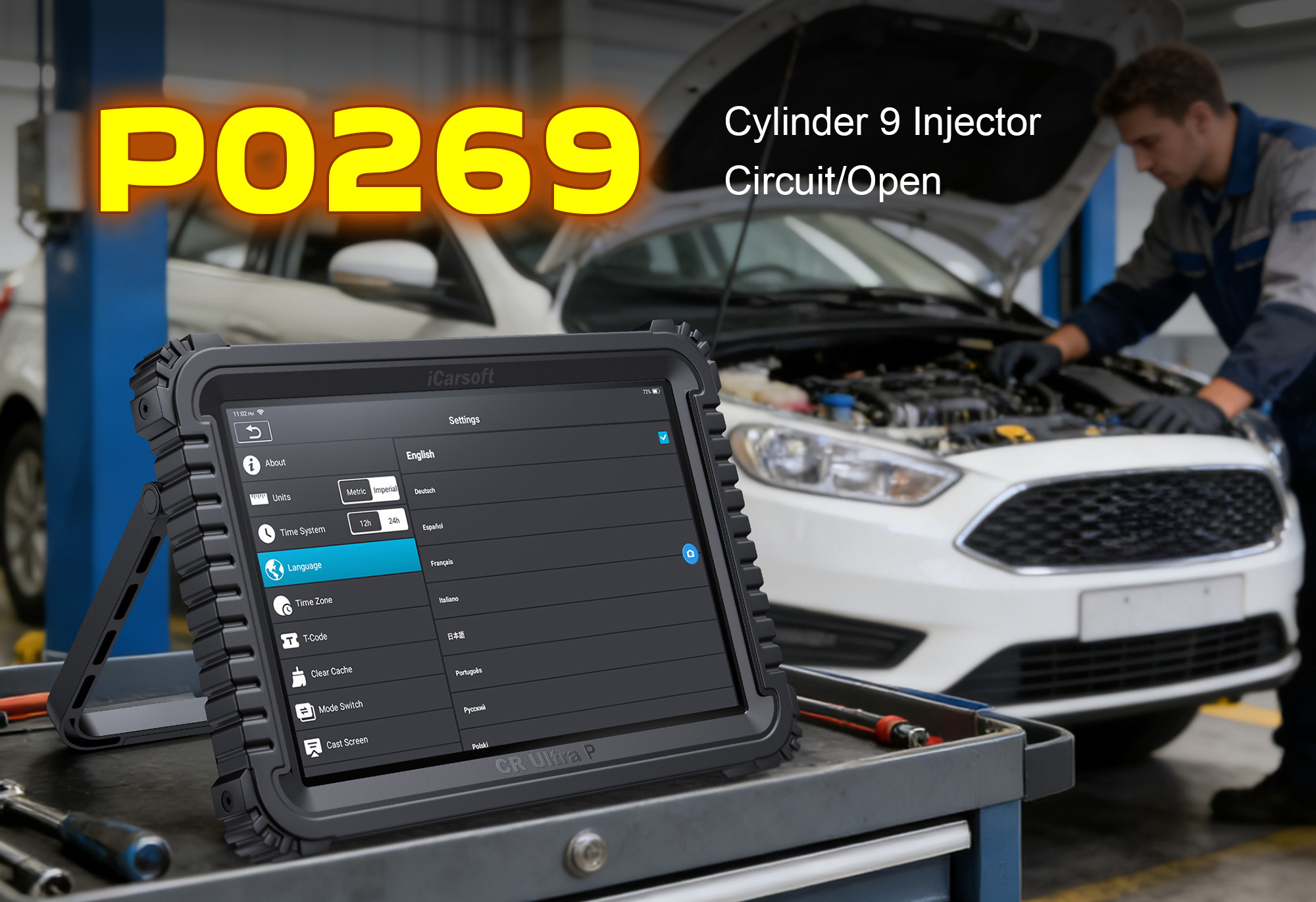 iCarsoft CR Ultra P Testing Cylinder 3 for P0269 Contribution/Balance Fault