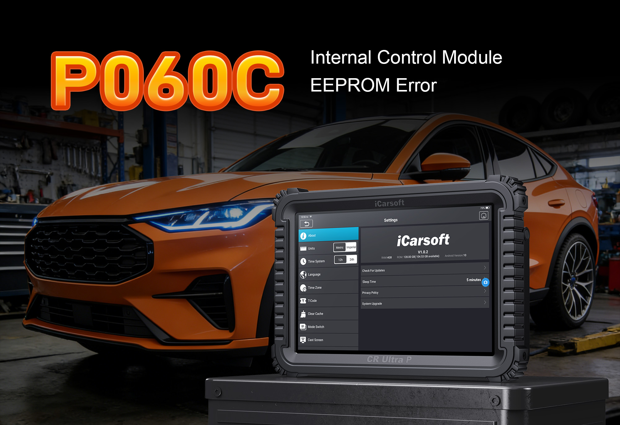 iCarsoft CR Ultra P Testing ECM Main Processor for P060C Internal Control Module Performance Fault
