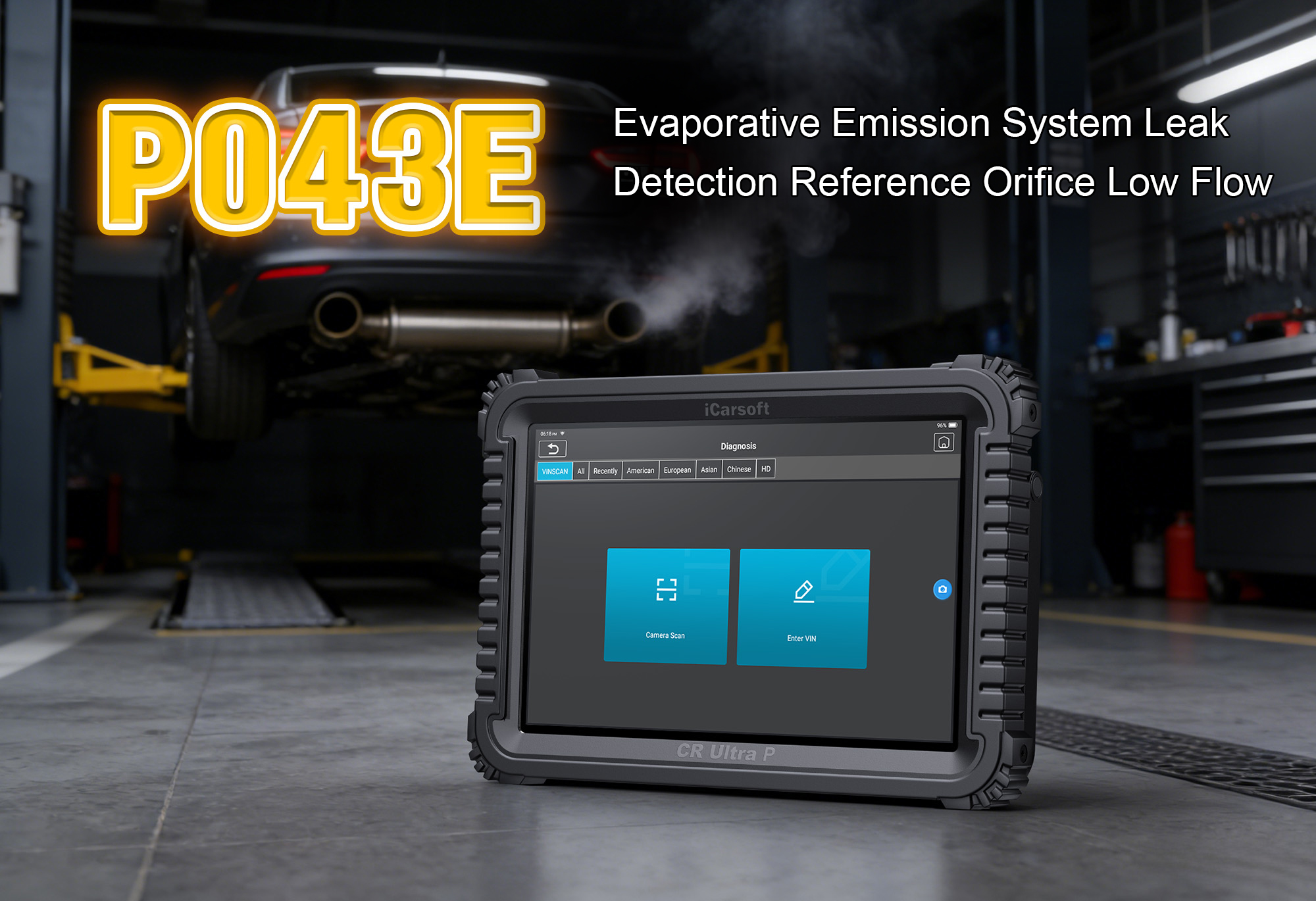 iCarsoft CR Ultra P Testing EVAP Reference Orifice for P043E Low Flow Fault
