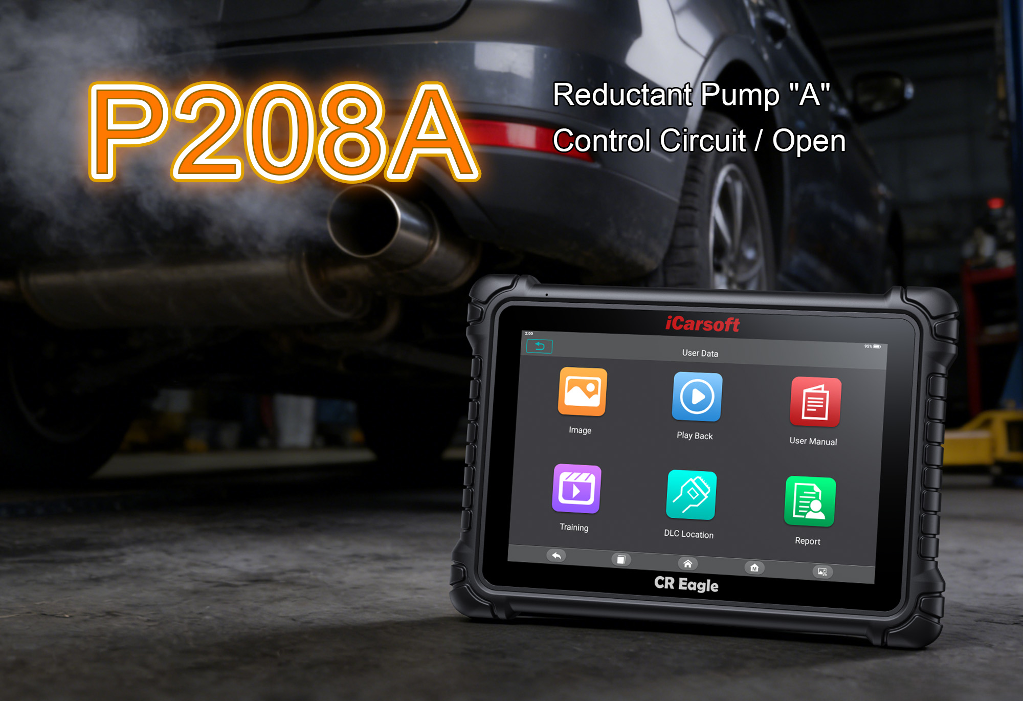 iCarsoft CR Eagle Testing Reductant Pump Circuit for P208A Open Fault in Diesel SCR System