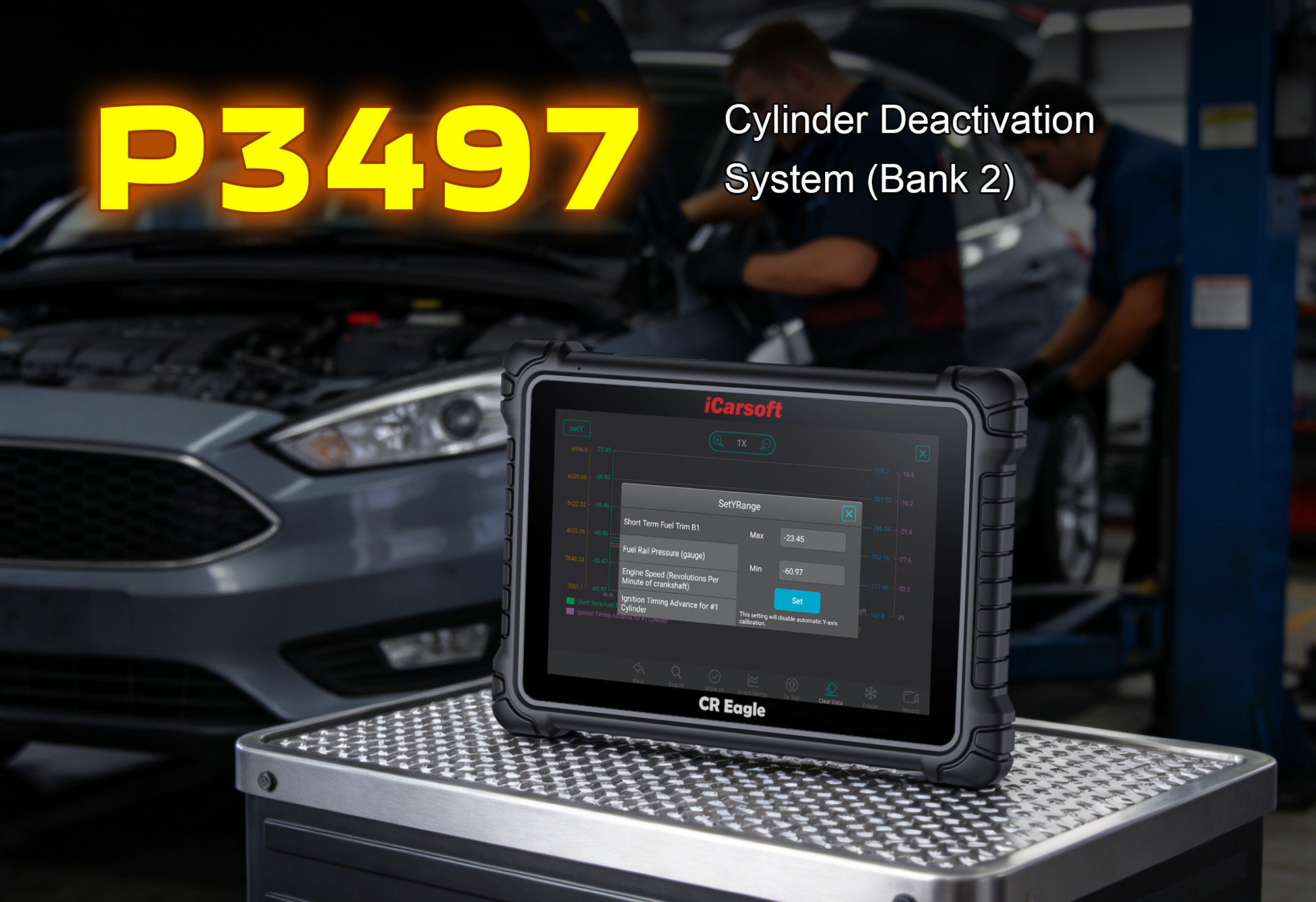 iCarsoft CR Eagle Diagnosing P3497 Fault Code - Cylinder Deactivation System (Bank 2) Fault in V8 Engines